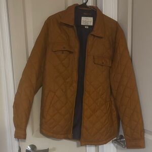 Weatherproof Men's Quilted Shirt Jacket - Brown